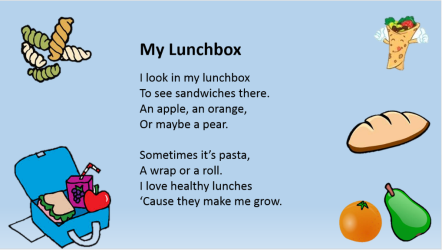 Food 3 | Kids poems, Food lessons, Childrens poems